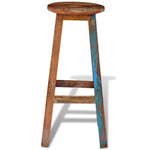 Bar Stool Solid Reclaimed Wood.
