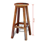 Bar Stool Solid Reclaimed Wood.