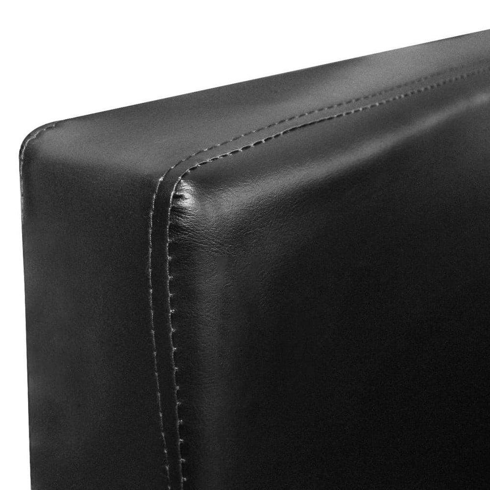 Armchair with Chrome Base Black Faux Leather.
