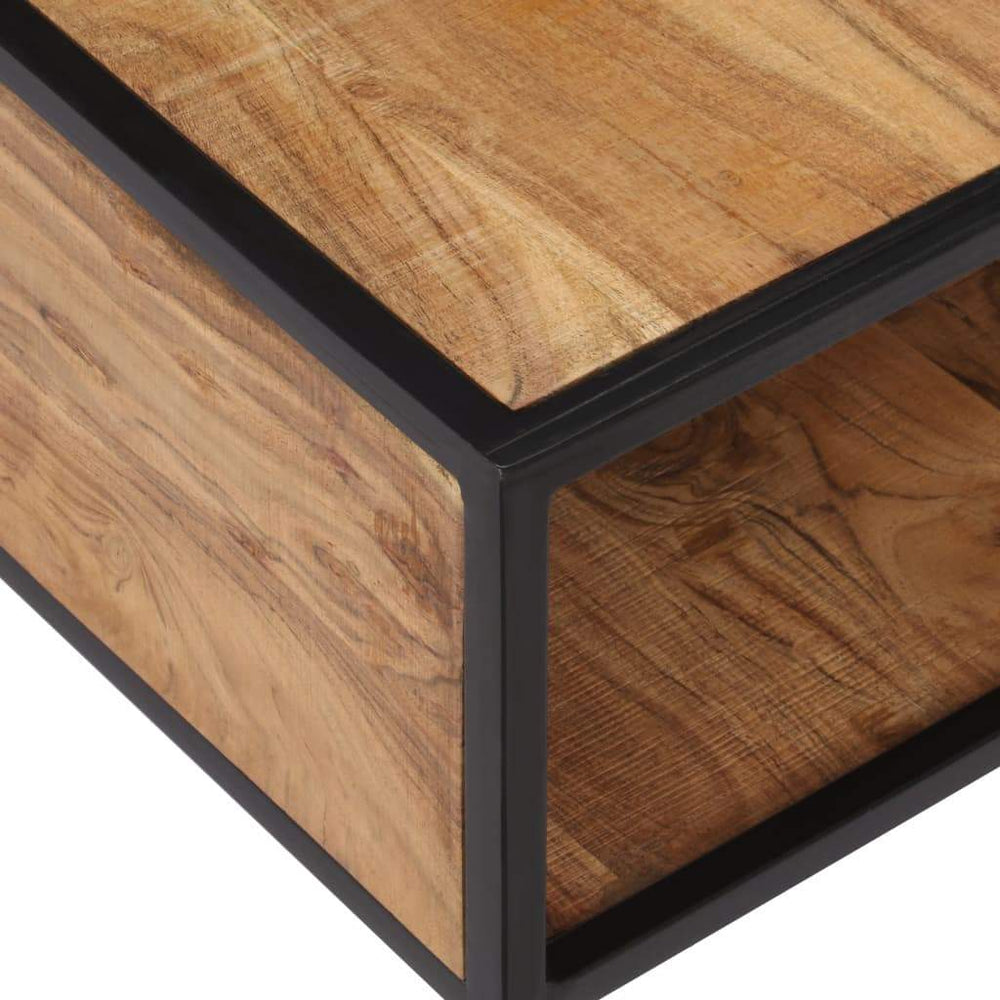 Coffee Table 27.5"x27.5"x12.5" Solid Acacia Wood.
