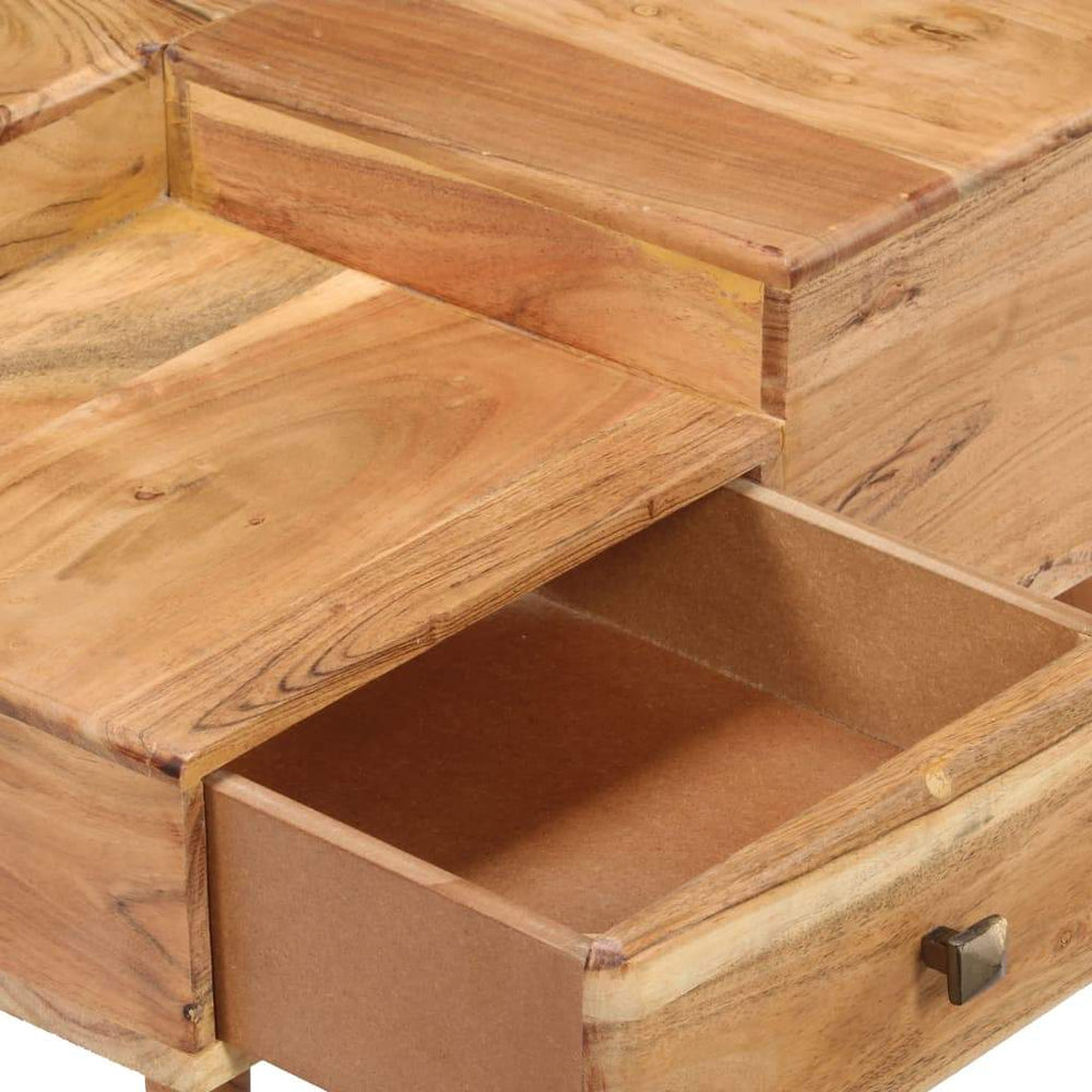 Coffee Table 27.5"x23.6"x16.5" Solid Acacia Wood.