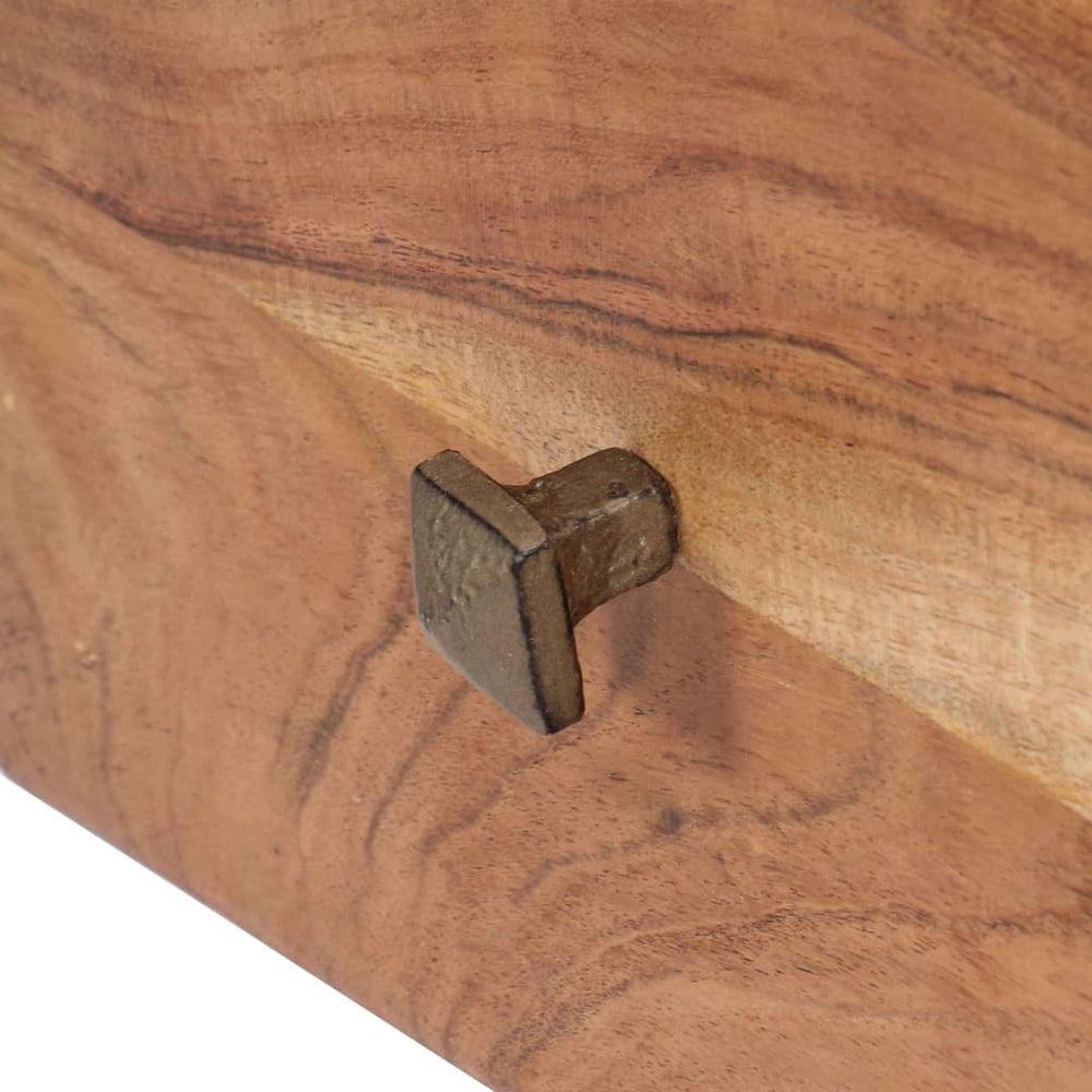 Coffee Table 27.5"x23.6"x16.5" Solid Acacia Wood.