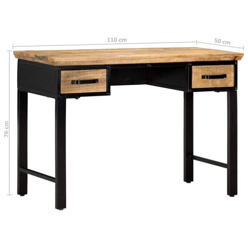 Writing Table 43.3"x19.6"x29.9" Solid Mango Wood.