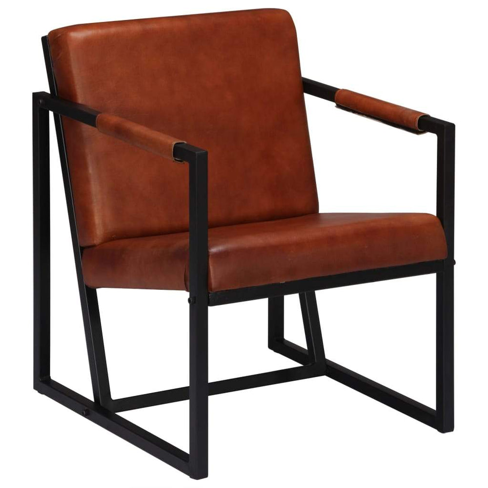 Armchair Real Leather Chair Seating Home Seat Furniture Multi Colors.