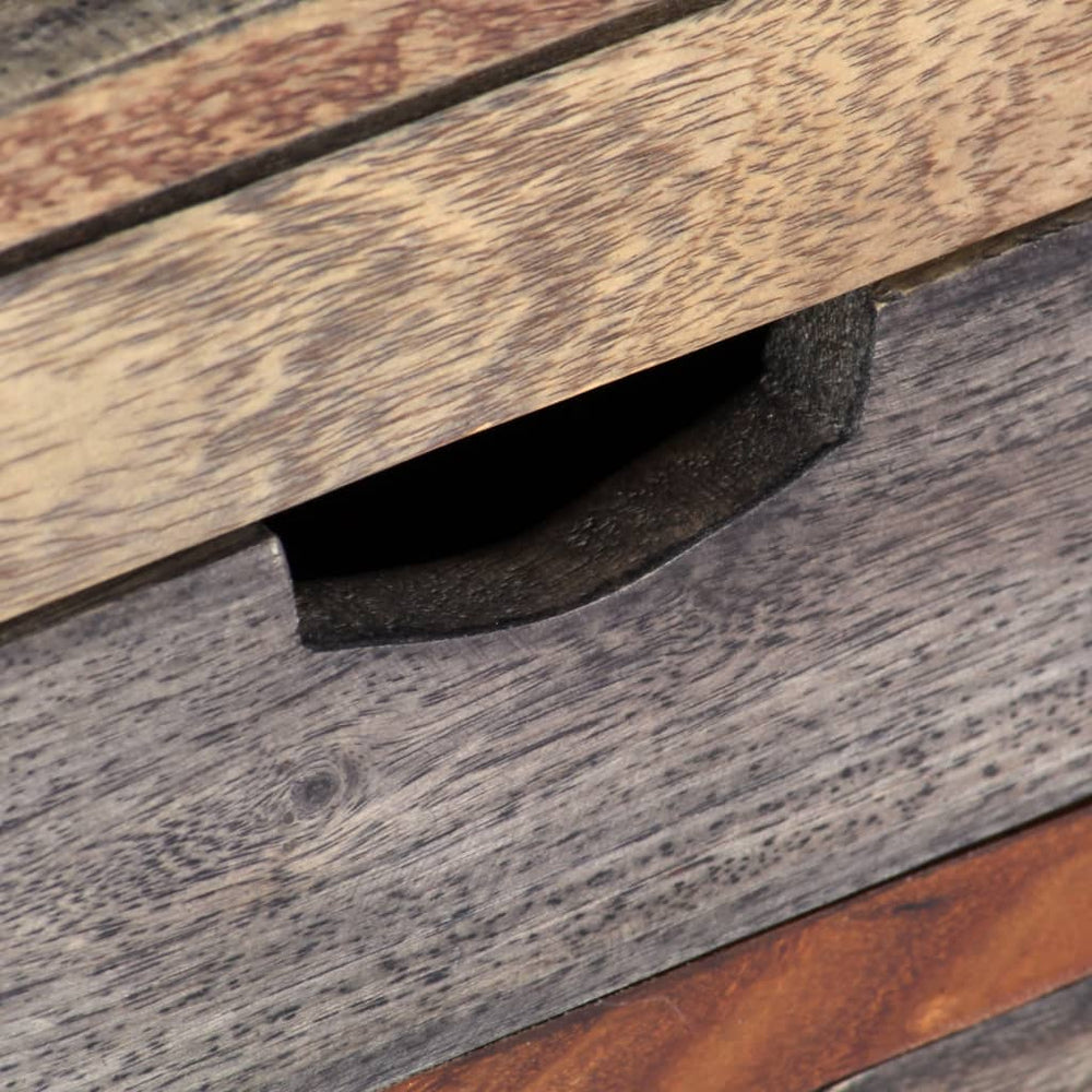 Coffee Table Gray 39.4"x19.7"x11.8" Solid Sheesham Wood.