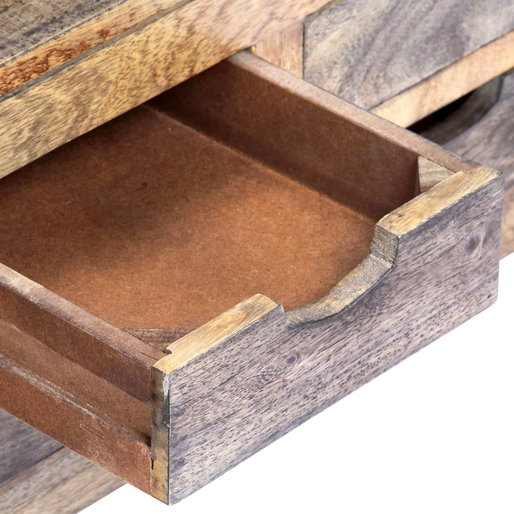 Coffee Table Gray 39.4"x19.7"x11.8" Solid Sheesham Wood.