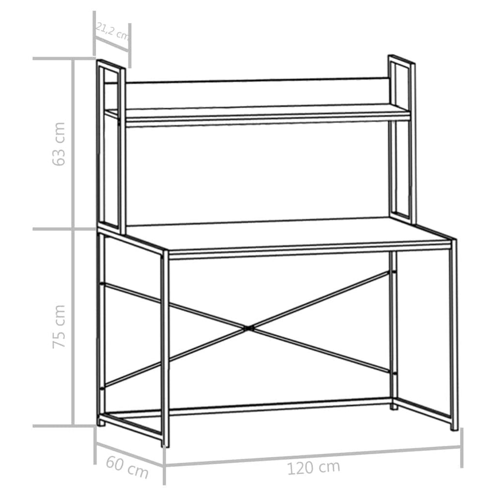 Computer Desk Black 47.2"x23.6"x54.3".