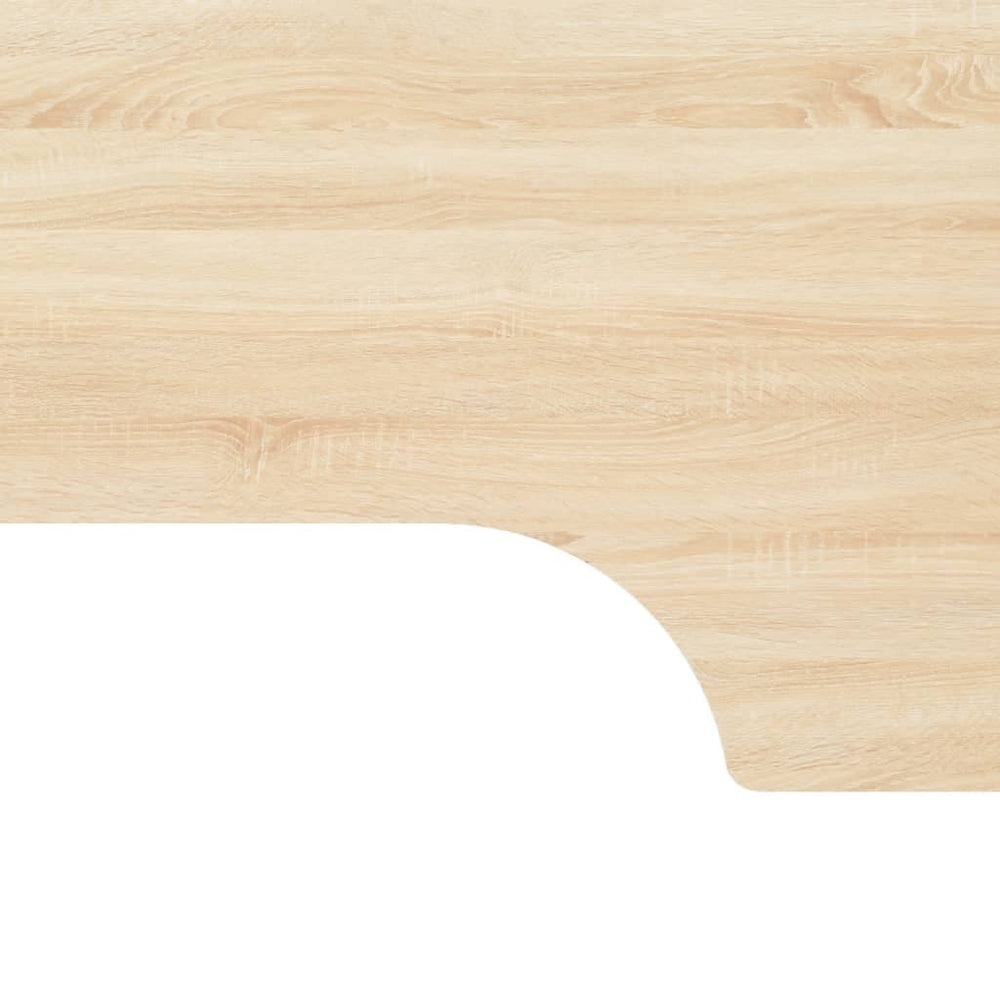 Computer Desk White and Oak 47.2"x28.3"x27.6".