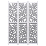 vidaXL Solid Wood 3/4/5/6-Panel Room Divider Privacy Partition Gray/White