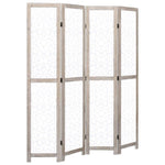 vidaXL Solid Wood 3/4/5/6-Panel Room Divider Privacy Partition Gray/White