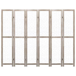 vidaXL Solid Wood 3/4/5/6-Panel Room Divider Privacy Partition Gray/White