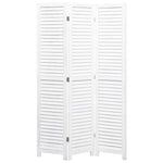 vidaXL 3/4/5/6-Panel Solid Paulownia Wood Room Divider Screen Multi Colors