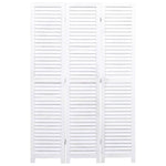 vidaXL 3/4/5/6-Panel Solid Paulownia Wood Room Divider Screen Multi Colors