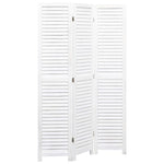 vidaXL 3/4/5/6-Panel Solid Paulownia Wood Room Divider Screen Multi Colors