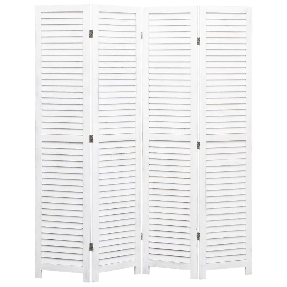 vidaXL 3/4/5/6-Panel Solid Paulownia Wood Room Divider Screen Multi Colors