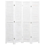 vidaXL 3/4/5/6-Panel Solid Paulownia Wood Room Divider Screen Multi Colors
