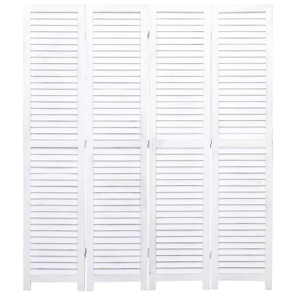 vidaXL 3/4/5/6-Panel Solid Paulownia Wood Room Divider Screen Multi Colors