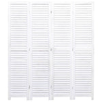 vidaXL 3/4/5/6-Panel Solid Paulownia Wood Room Divider Screen Multi Colors