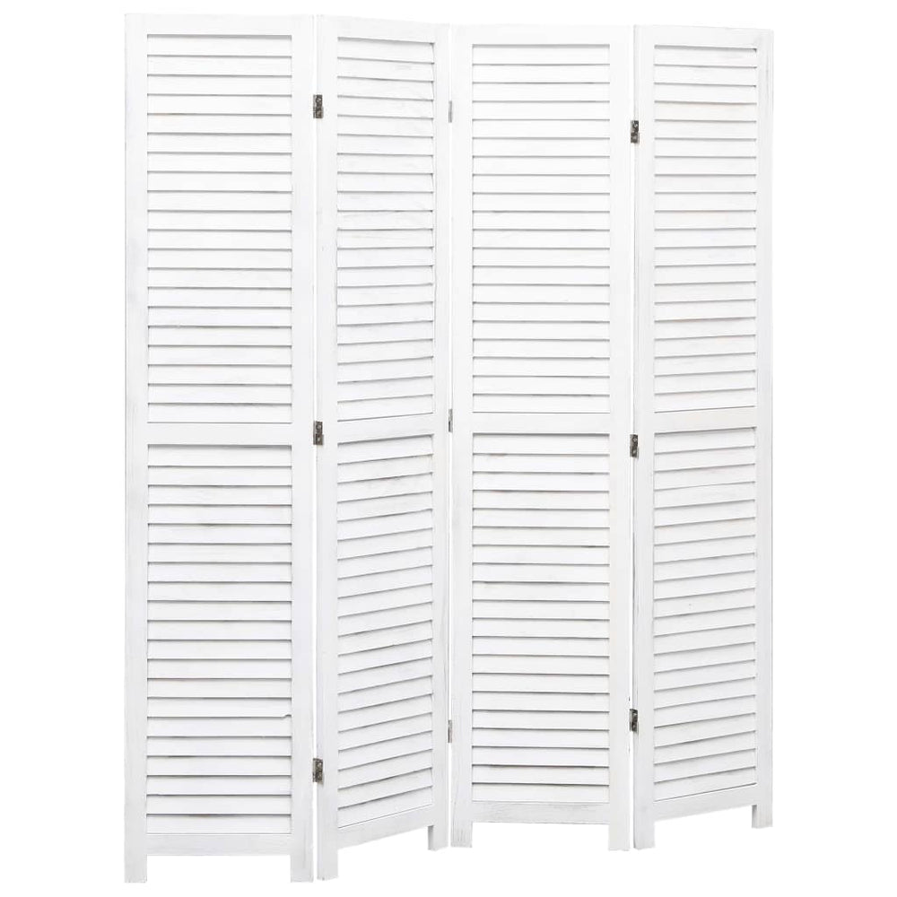 vidaXL 3/4/5/6-Panel Solid Paulownia Wood Room Divider Screen Multi Colors