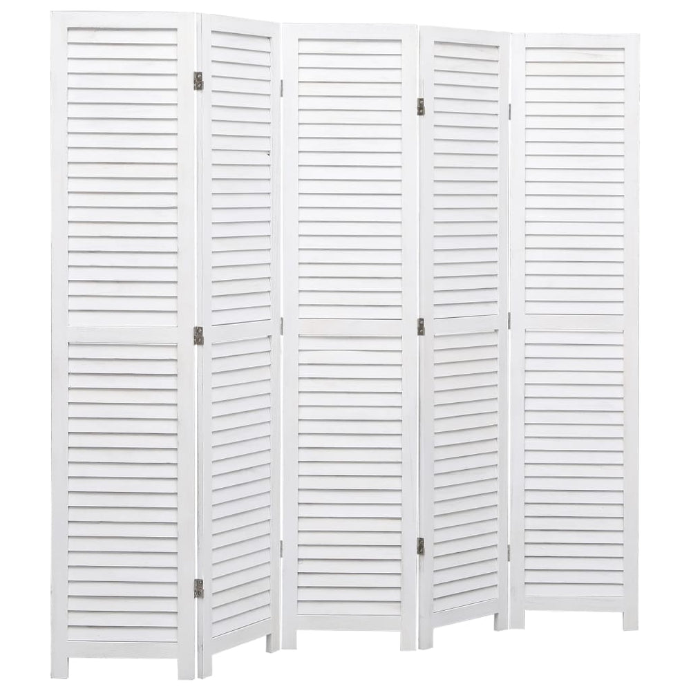vidaXL 3/4/5/6-Panel Solid Paulownia Wood Room Divider Screen Multi Colors
