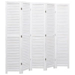 vidaXL 3/4/5/6-Panel Solid Paulownia Wood Room Divider Screen Multi Colors