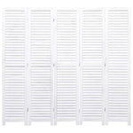 vidaXL 3/4/5/6-Panel Solid Paulownia Wood Room Divider Screen Multi Colors