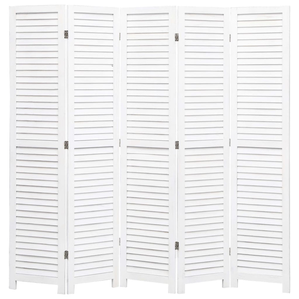 vidaXL 3/4/5/6-Panel Solid Paulownia Wood Room Divider Screen Multi Colors