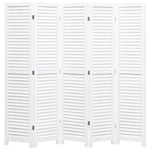 vidaXL 3/4/5/6-Panel Solid Paulownia Wood Room Divider Screen Multi Colors