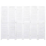 vidaXL 3/4/5/6-Panel Solid Paulownia Wood Room Divider Screen Multi Colors