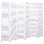 vidaXL 3/4/5/6-Panel Solid Paulownia Wood Room Divider Screen Multi Colors