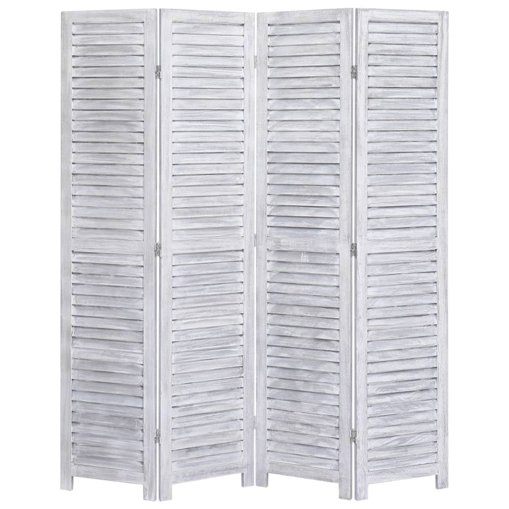 vidaXL 3/4/5/6-Panel Solid Paulownia Wood Room Divider Screen Multi Colors