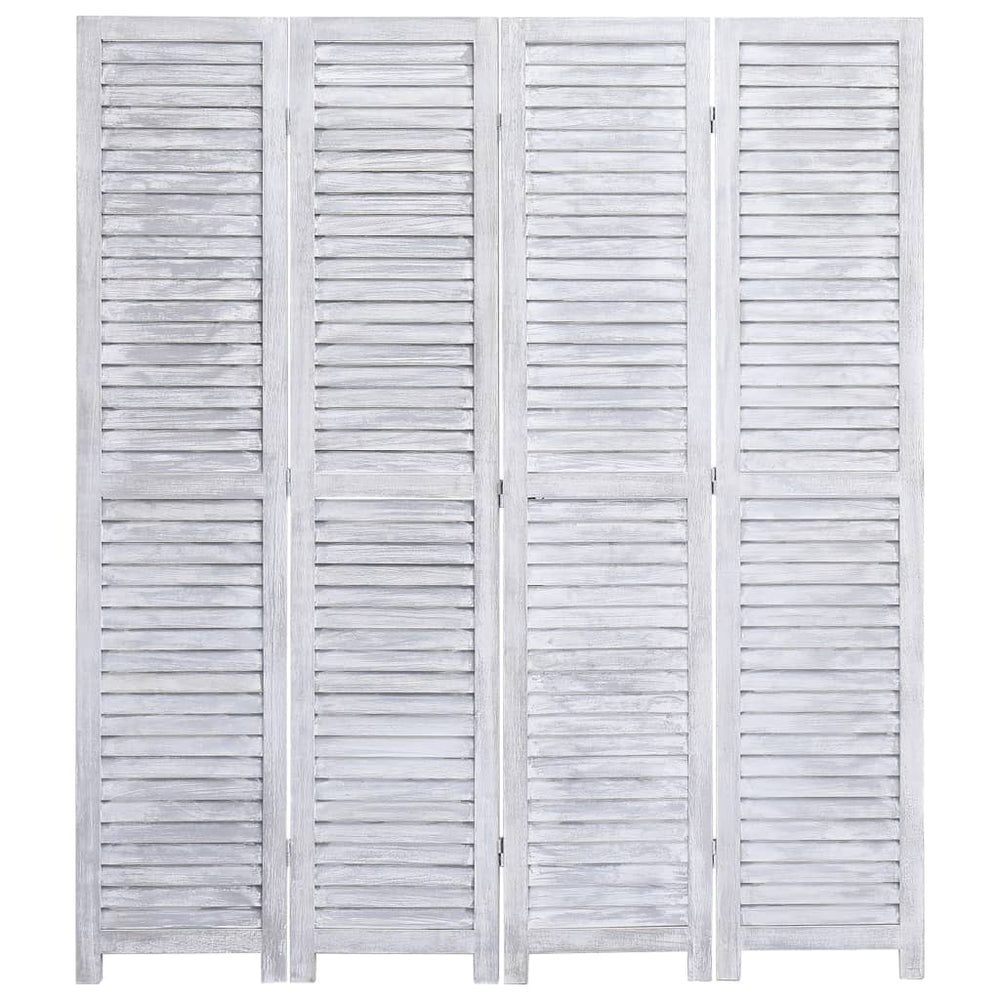vidaXL 3/4/5/6-Panel Solid Paulownia Wood Room Divider Screen Multi Colors