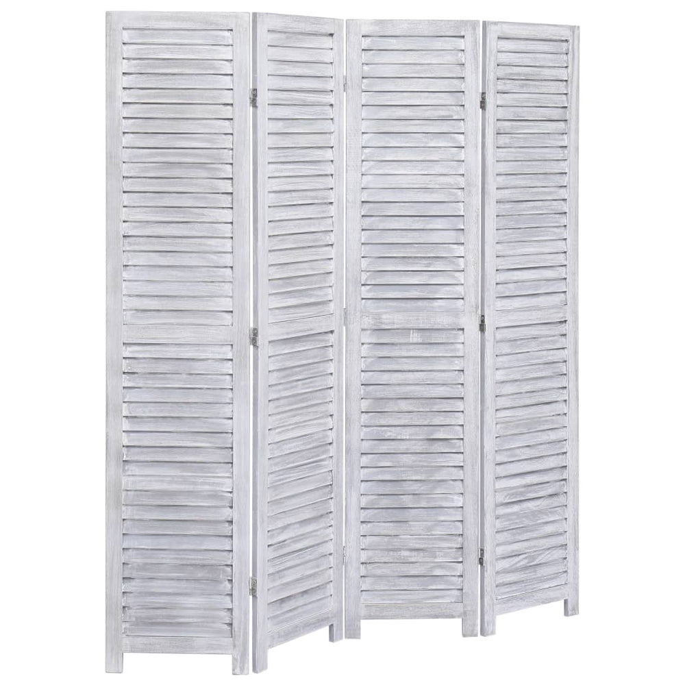 vidaXL 3/4/5/6-Panel Solid Paulownia Wood Room Divider Screen Multi Colors
