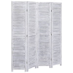 vidaXL 3/4/5/6-Panel Solid Paulownia Wood Room Divider Screen Multi Colors