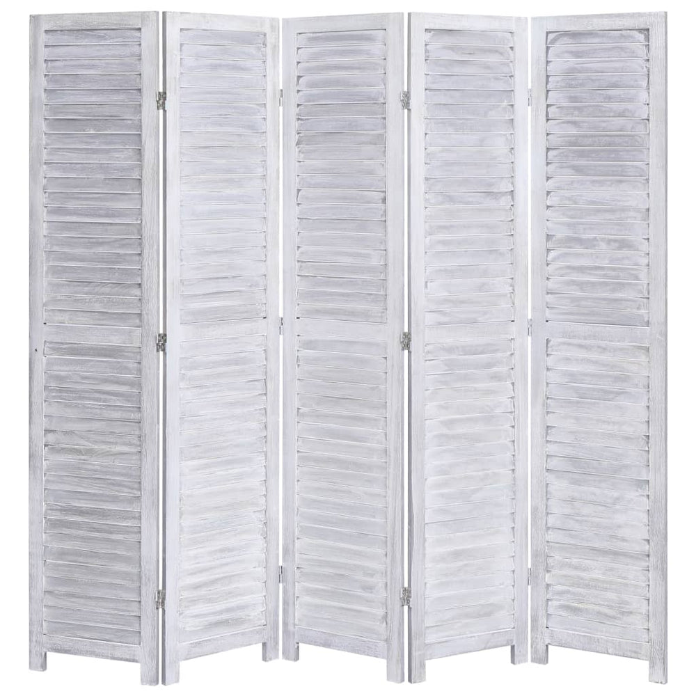 vidaXL 3/4/5/6-Panel Solid Paulownia Wood Room Divider Screen Multi Colors