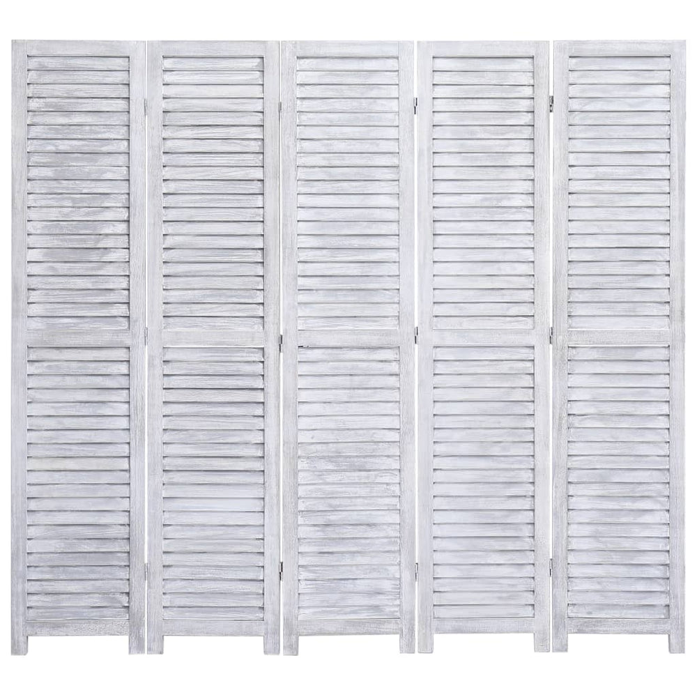vidaXL 3/4/5/6-Panel Solid Paulownia Wood Room Divider Screen Multi Colors