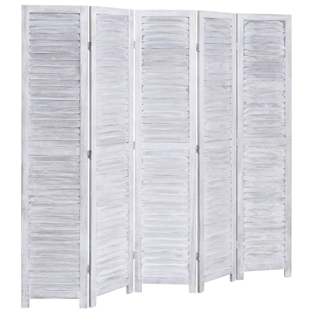 vidaXL 3/4/5/6-Panel Solid Paulownia Wood Room Divider Screen Multi Colors