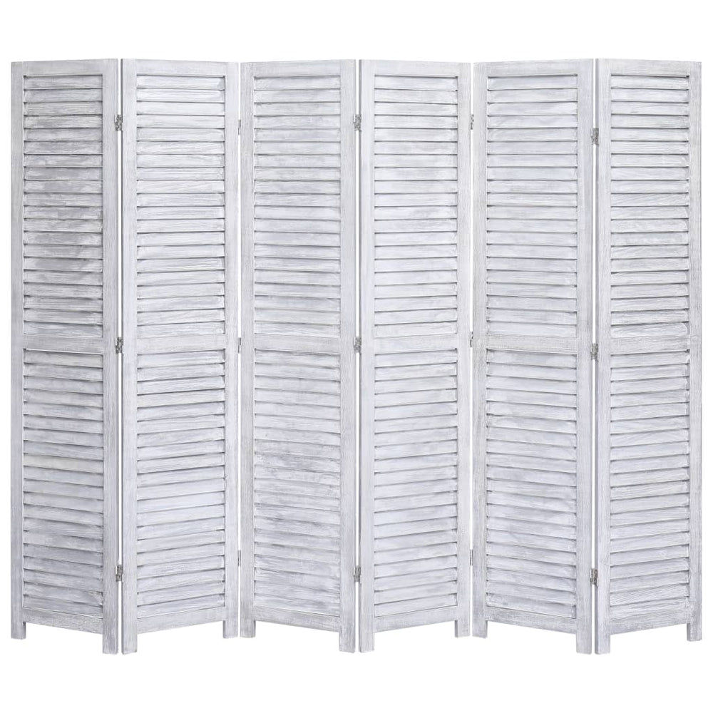 vidaXL 3/4/5/6-Panel Solid Paulownia Wood Room Divider Screen Multi Colors