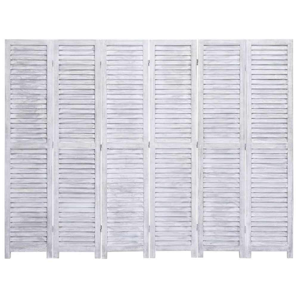 vidaXL 3/4/5/6-Panel Solid Paulownia Wood Room Divider Screen Multi Colors