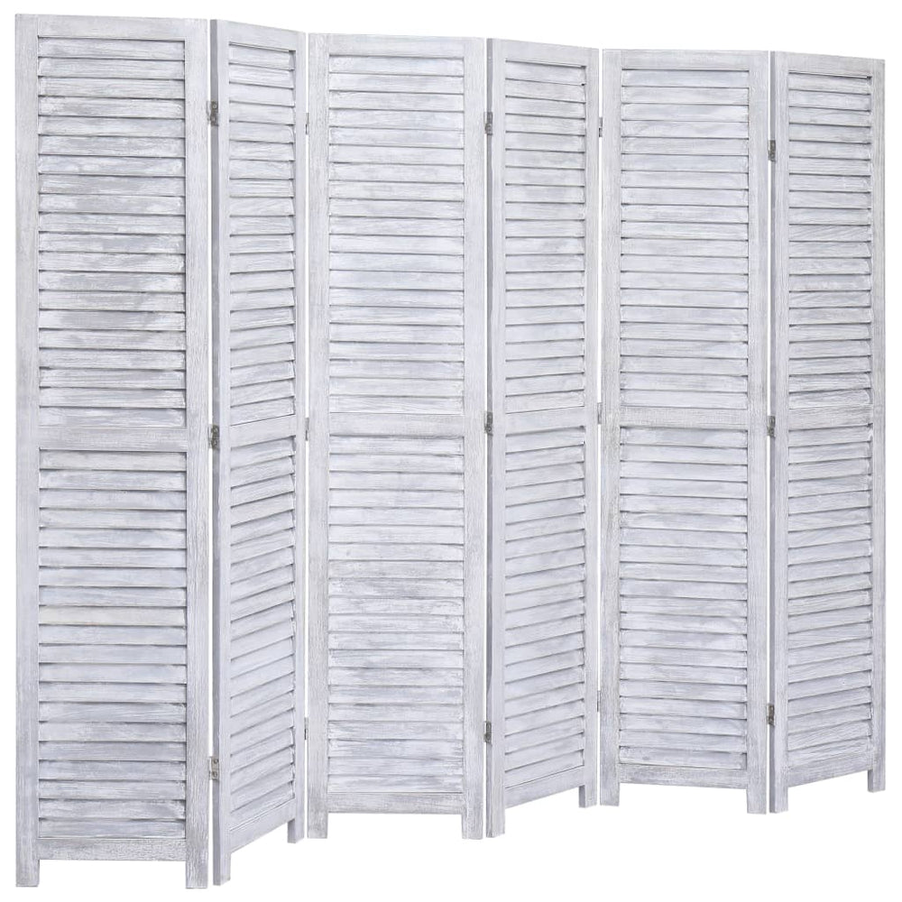 vidaXL 3/4/5/6-Panel Solid Paulownia Wood Room Divider Screen Multi Colors
