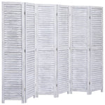 vidaXL 3/4/5/6-Panel Solid Paulownia Wood Room Divider Screen Multi Colors