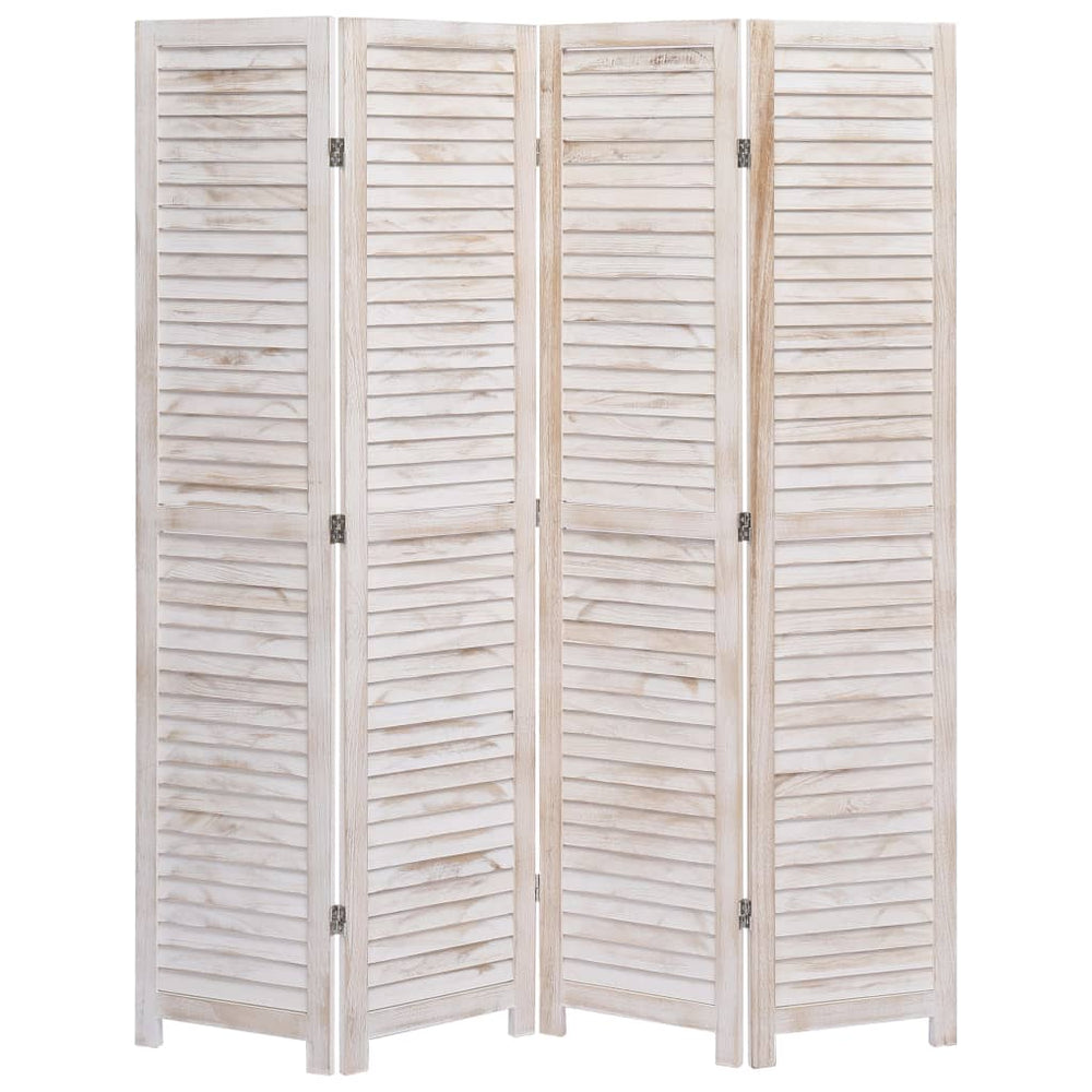 vidaXL 3/4/5/6-Panel Solid Paulownia Wood Room Divider Screen Multi Colors