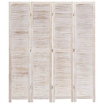 vidaXL 3/4/5/6-Panel Solid Paulownia Wood Room Divider Screen Multi Colors