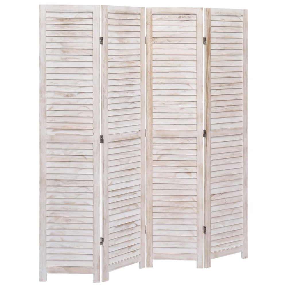 vidaXL 3/4/5/6-Panel Solid Paulownia Wood Room Divider Screen Multi Colors