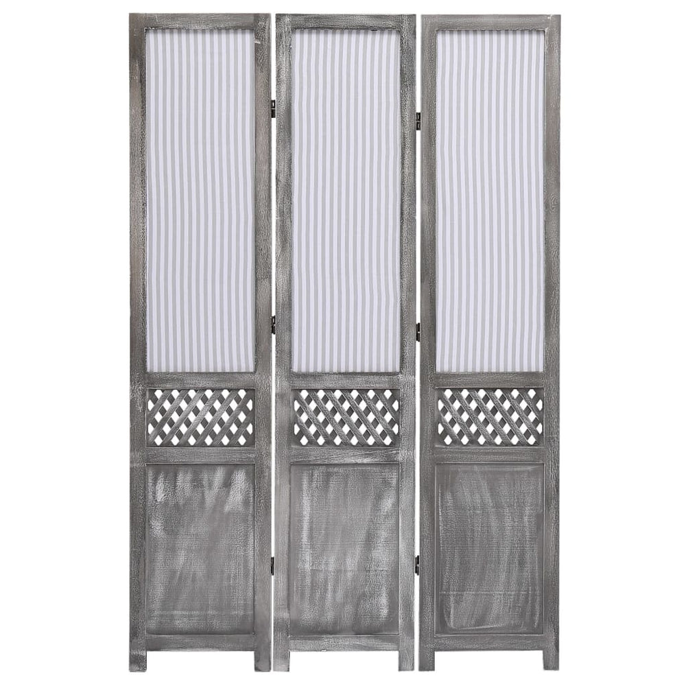 vidaXL 3/4/5/6-Panel Room Divider Fabric Privacy Screen Partition Gray/Brown