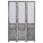 vidaXL 3/4/5/6-Panel Room Divider Fabric Privacy Screen Partition Gray/Brown