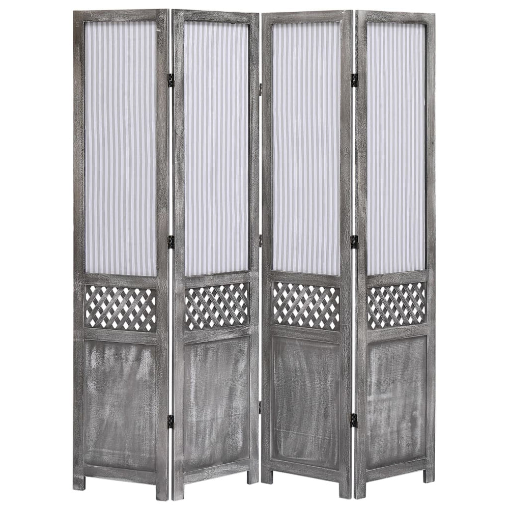 vidaXL 3/4/5/6-Panel Room Divider Fabric Privacy Screen Partition Gray/Brown
