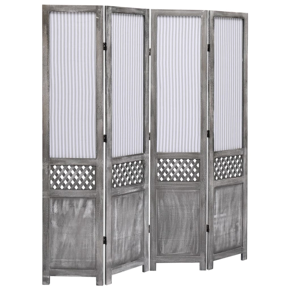 vidaXL 3/4/5/6-Panel Room Divider Fabric Privacy Screen Partition Gray/Brown