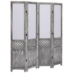 vidaXL 3/4/5/6-Panel Room Divider Fabric Privacy Screen Partition Gray/Brown