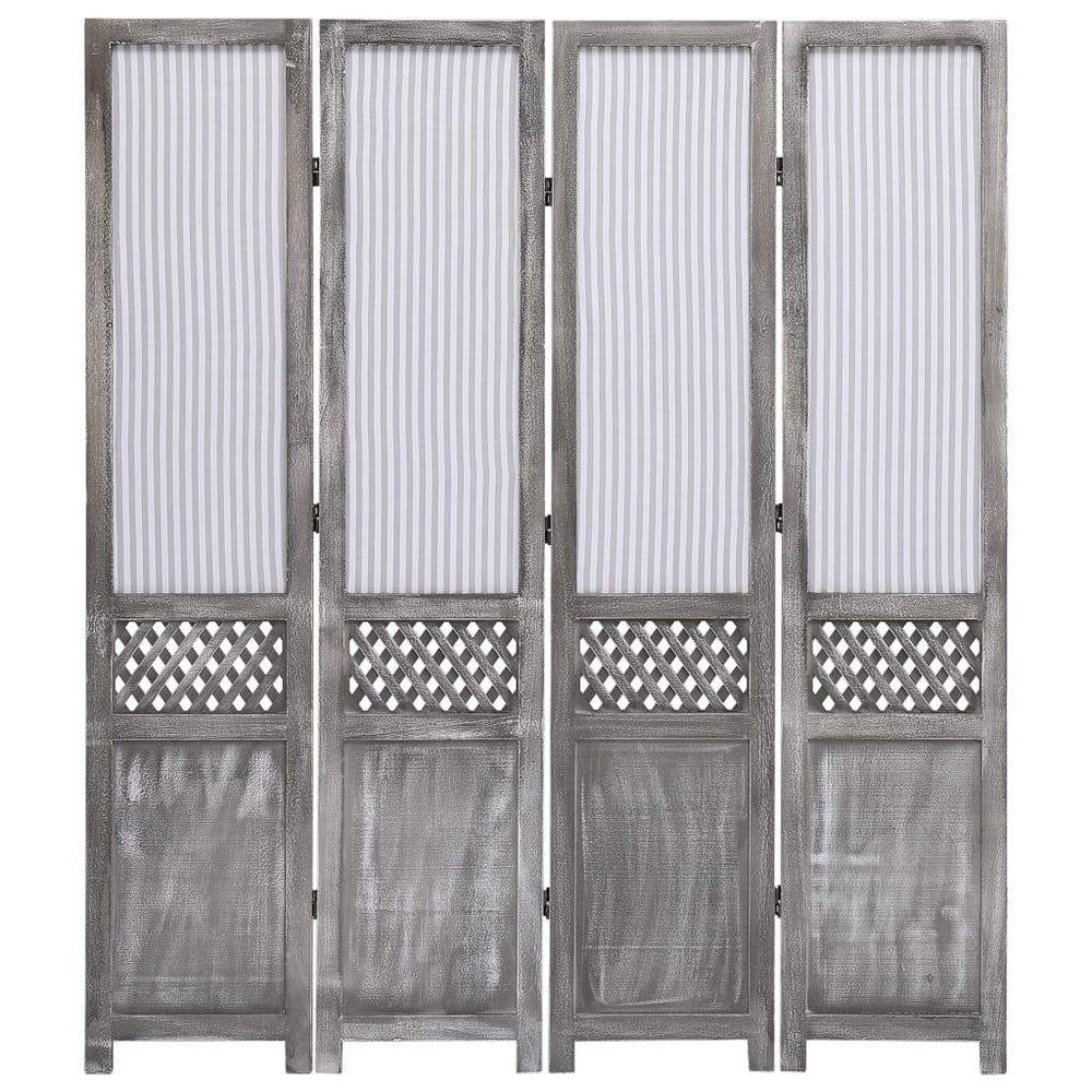 vidaXL 3/4/5/6-Panel Room Divider Fabric Privacy Screen Partition Gray/Brown
